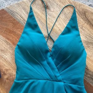 Bill Levkoff Chiffon V Neck A Line - Color Oasis